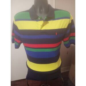 Polo Ralph Lauren Boys Youth Shirt XL (18-20) Multicolor Striped Short Sleeve